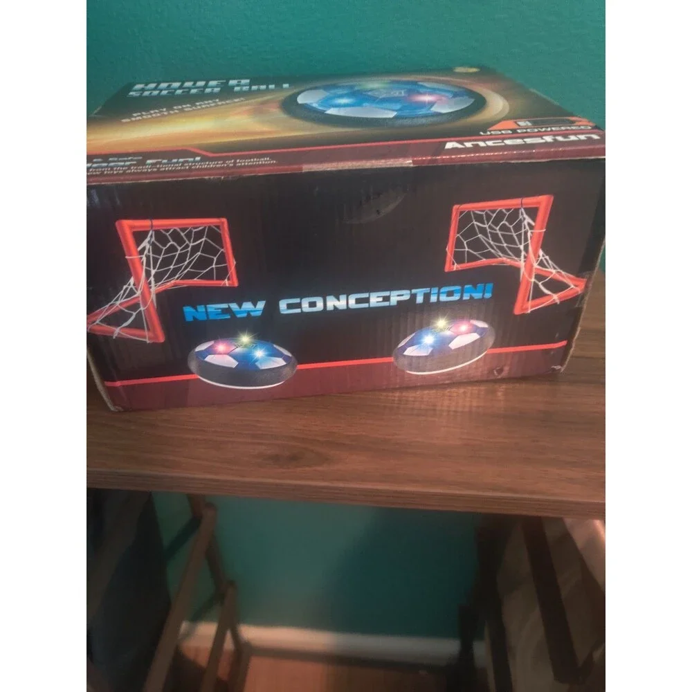 Ancesfun Air Power Hover Soccer Ball LED Light USB Powered Toy Set KD013